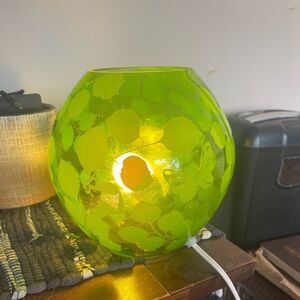 IKEA Knubbig. Vintage Green Accent Light see through light green leaves accents